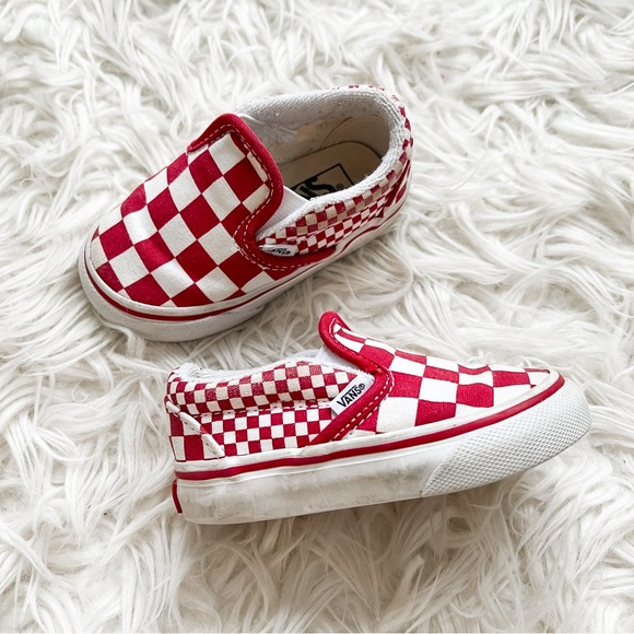 Vans Other - Vans | Toddler Red Slip On Checker Shoe
